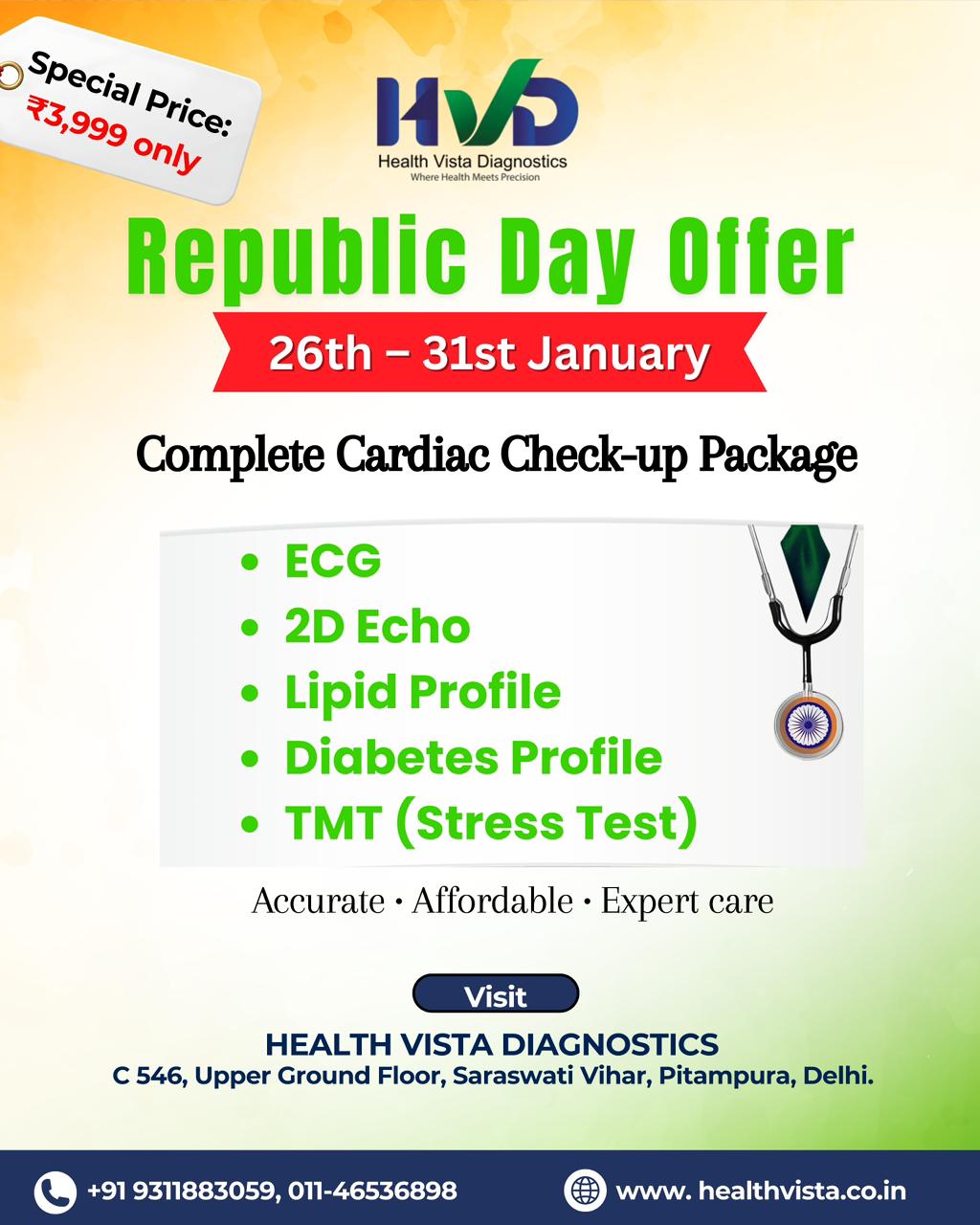 Republic Day Special Offer – Complete Cardiac Check-up Package 🇮🇳